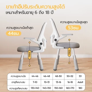 OKDO ALIGN เก้าอี้เรียนเด็ก ออร์โธปิดิกส์ ปรับระดับได้ แก้ท่านั่งผิด ป้องกันหลังคด โครงแข็งแรงไม่สั่น รับประกัน 3 ปี