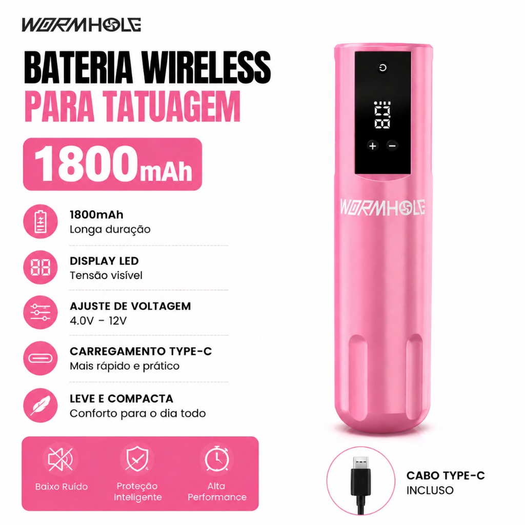 1800มิลลิแอมป์ชั่วโมงไร้สายสักแหล่งจ่ายไฟแบตเตอรี่ปรับแรงดันไฟฟ้าจอแสดงผล จอแอลซีดี