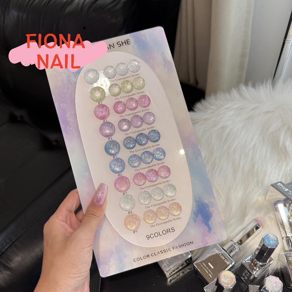 พร้อมส่ง เซตสีเจลทาเล็บ เซ็ตกลิเตอร์  JYS 9 สี  กลิตเตอร์เม็ดละเอียดประกายแสง แถมฟรีชาร์จ  พร้อมชาร์ทโชว์