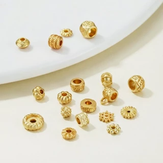 St.kunkka 2-5 ชิ้นโลหะผสมสังกะสีทรายลูกปัดทอง Spacer ลูกปัด DIY สร้อยข้อมือสร้อยคอเครื่องประดับวัสดุ
