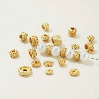 St.kunkka 2-5 ชิ้นโลหะผสมสังกะสีทรายลูกปัดทอง Spacer ลูกปัด DIY สร้อยข้อมือสร้อยคอเครื่องประดับวัสดุ
