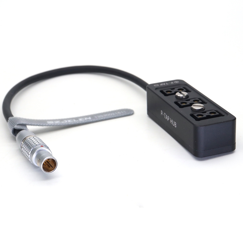 0B 2Pin 12V Power Out to 3 พอร์ต DTAP Splitter Cable สกรู 1/4 สําหรับ ARRI RED กล้อง