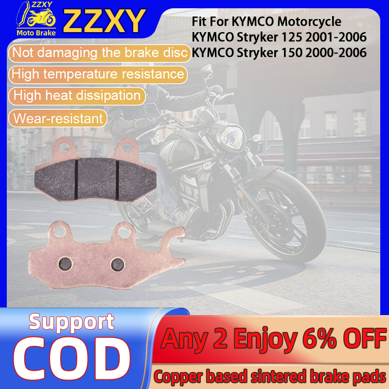 สําหรับ KYMCO Stryker 125 2001-2006 Stryker 150 Off Road 2000-2008 ผ้าเบรค Sintered โลหะประสิทธิภาพส
