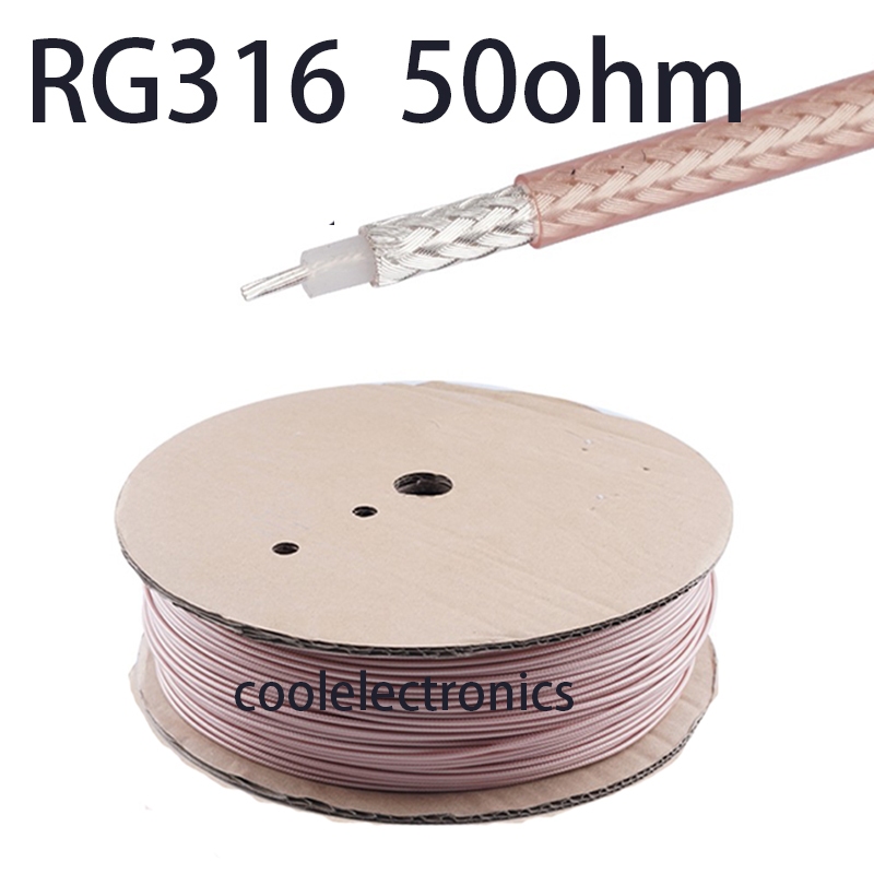 สายเคเบิลเชื่อมต่อ RG316 50ohm RF Coaxial Coax RG-316 50 โอห์ม 5 10 15 20 ม.