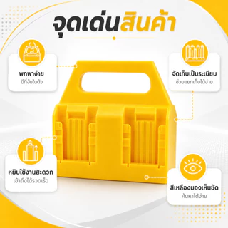 （COD）แท่นเสียบแบตเตอรี่ ที่ใส่แบตเตอรี่ กล่องเก็บแบตเตอรี่ 【มีหูหิ้วพกพา】สำหรับDeWalt 20V ฐานล็อกกันตก ชั้นวางจัดระเบียบ