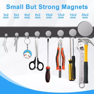 แม่เหล็กขนาดเล็ก 50 ชิ้น, 29 ขนาดที่แตกต่างกัน Tiny Mini Magents, รอบแม่เหล็กติดตู้เย็น Neodymium อเนกประสงค์สําหรับตู้เย็น, DIY, สํานักงาน, งานอดิเรก, งานฝีมือและวิทยาศา