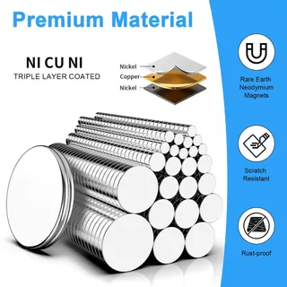 แม่เหล็กขนาดเล็ก 50 ชิ้น, 29 ขนาดที่แตกต่างกัน Tiny Mini Magents, รอบแม่เหล็กติดตู้เย็น Neodymium อเนกประสงค์สําหรับตู้เย็น, DIY, สํานักงาน, งานอดิเรก, งานฝีมือและวิทยาศา