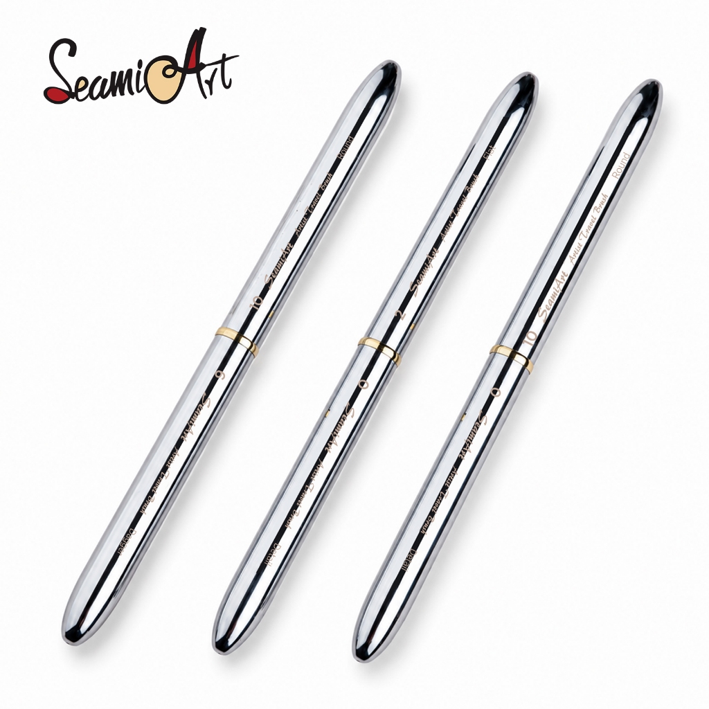 SeamiArt Dual Brush Tip Travel Painting Brush Nylon Hair Portable Drawing Pen สําหรับสีน้ําอะคริลิค Gouache