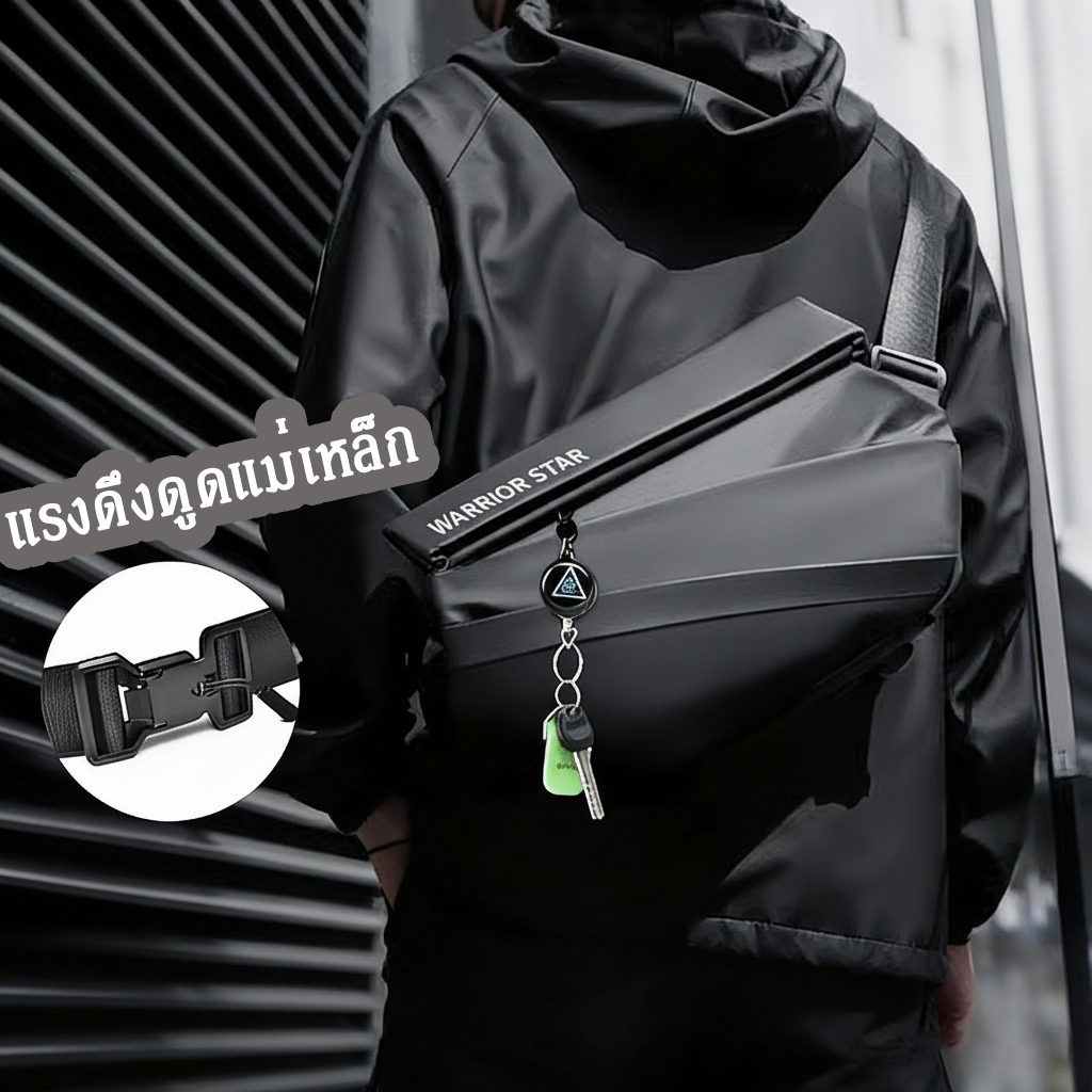 กระเป๋าสะพายข้างและกระเป๋าสะพายไหล่ ปรับความยาวสายสะพายไหล่ได้ unisex อเนกประสงค์ สไตล์อินเทรนด์ น้ำหนักเบา กันน้ำ ทนทาน