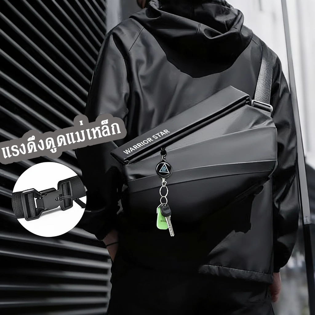 กระเป๋าสะพายข้างและกระเป๋าสะพายไหล่ ปรับความยาวสายสะพายไหล่ได้ unisex อเนกประสงค์ สไตล์อินเทรนด์ น้ำหนักเบา กันน้ำ ทนทาน