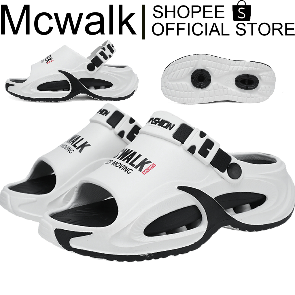 Mcwalk รองเท้าแตะกีฬา น้ำหนักเบา นุ่มเด้ง รีบาวด์สูง ป้องกัน 2 ชั้น กันลื่น ใส่เดินสบาย ชาย-หญิง MCjb300-1 38-45