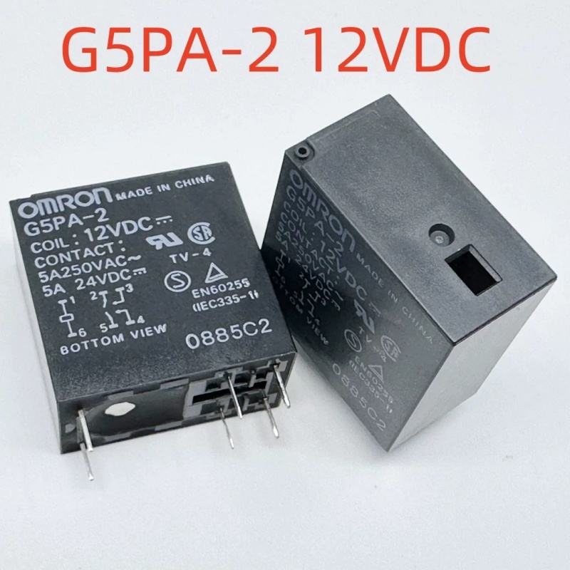 รีเลย์ G5PA-2 12VDC 24VDC 6 Pins 5A