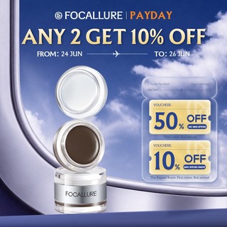 FOCALLURE 2-in-1 Pro-shape Eyebrow Cream&Gel Silky Texture Fine Powder High Pigmented Makeup Beauty