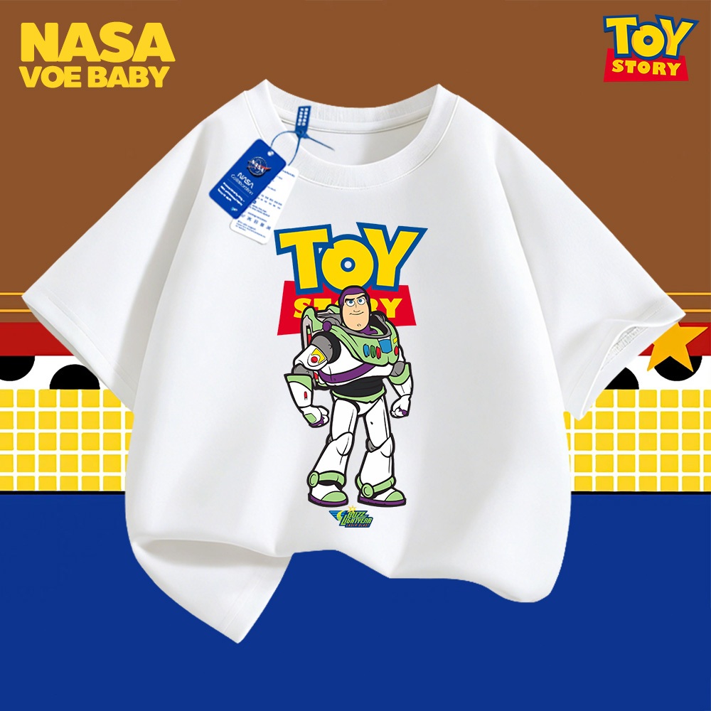 【ส่งเร็ว 24ชม】 เสื้อยืดเด็ก ลาย Toy Story นสดใส ไม่ต้องรีด ระบายอากาศด จัดส่งจากไทย