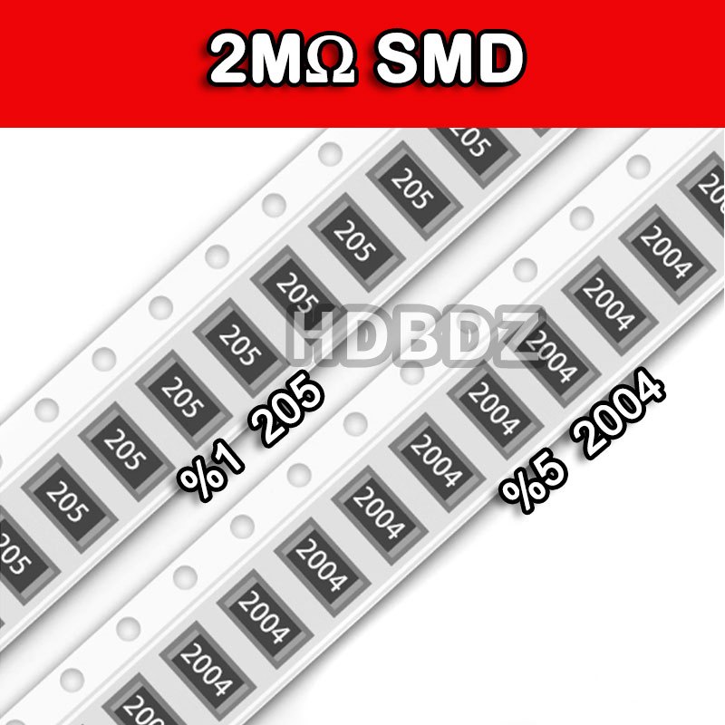 10~50PCS 2MΩ SMD Resistor ตัวต้านทาน precision 5% 1% 205 2004 30E  IC