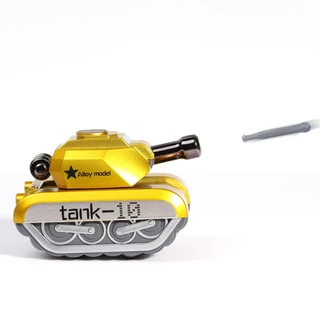 (COD)รถถังจิ๋วอัลลอย Tank-19 มีสีแดง/สีทองให้เลือก ของเล่นทหารยิงกระสุนได้ โมเดลของสะสมเด็กผู้ชาย