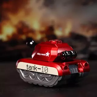 (COD)รถถังจิ๋วอัลลอย Tank-19 มีสีแดง/สีทองให้เลือก ของเล่นทหารยิงกระสุนได้ โมเดลของสะสมเด็กผู้ชาย