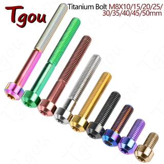 Tgou ไทเทเนียมสายฟ้า M8x10/15/20/25/30/35/40/45/50mm T40 สกรูหัว torx สําหรับรถจักรยานยนต์รัดดัดแปลงรถยนต์