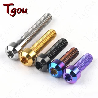 Tgou ไทเทเนียมสายฟ้า M8x10/15/20/25/30/35/40/45/50mm T40 สกรูหัว torx สําหรับรถจักรยานยนต์รัดดัดแปลงรถยนต์