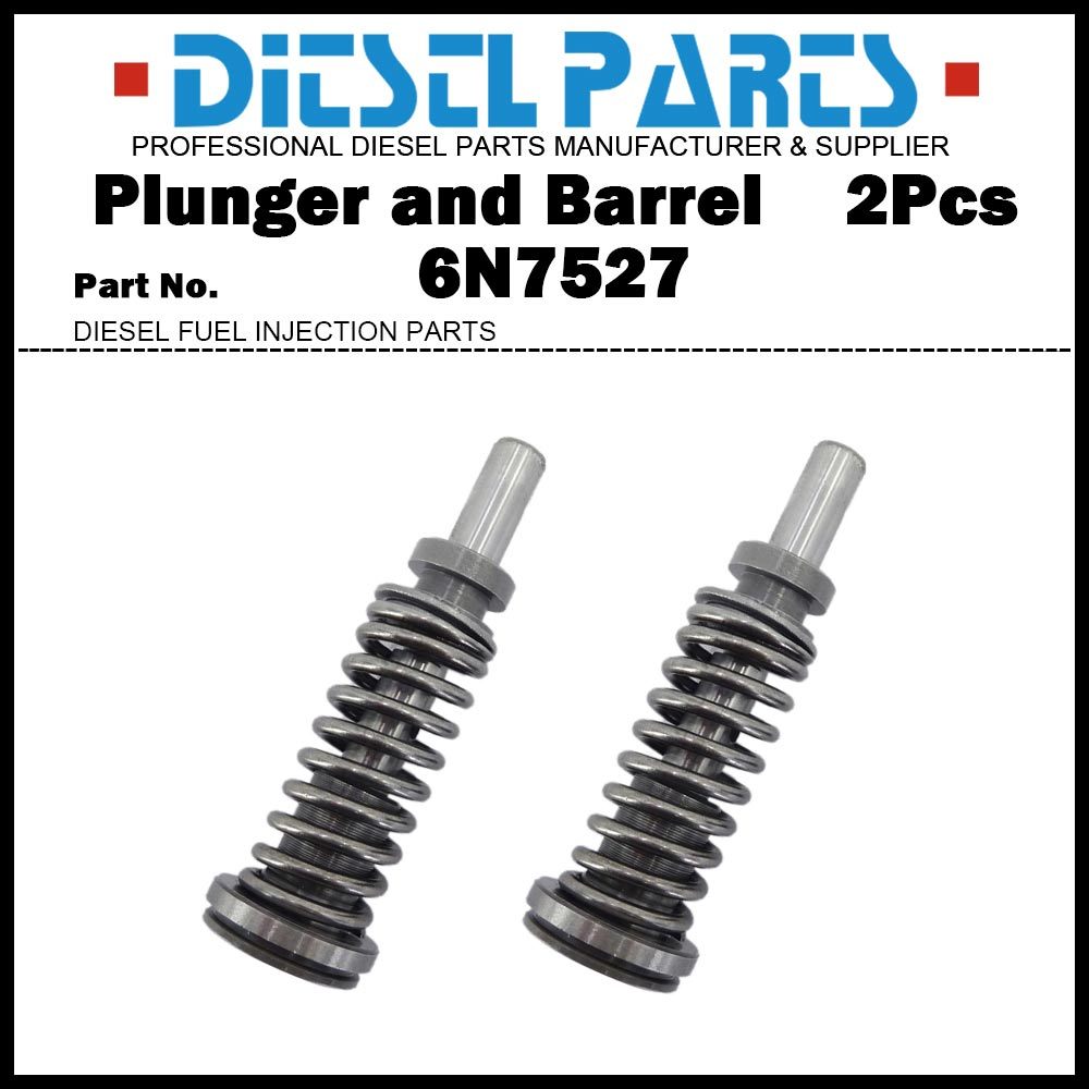 2 ชิ้นปั๊มฉีด Plunger Assembly 6N7527 6N-7527 สําหรับ Caterpillar CAT 3208 3304 3306 D330C D333C