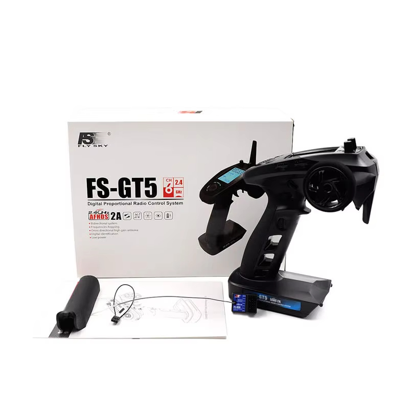 Flysky FS-GT5 2.4GHz 6CH เครื่องส่งสัญญาณ RC พร้อม FS-BS6 สําหรับ RC รถเรือ Crawler