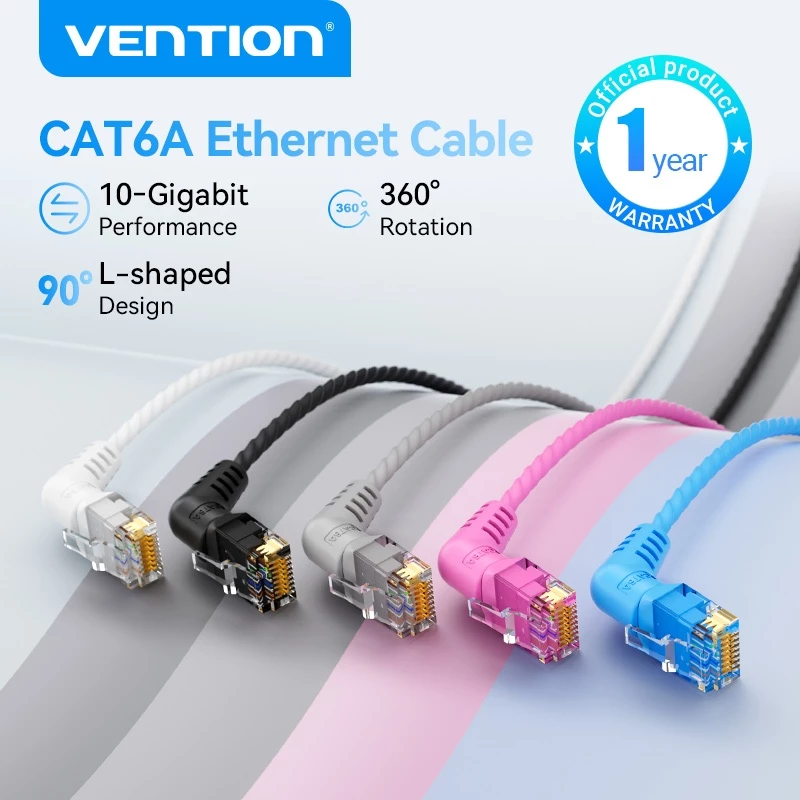 Vention Cat6A สายเคเบิลอีเธอร์เน็ต UTP 10Gbps สําหรับแล็ปท็อป คอมพิวเตอร์
