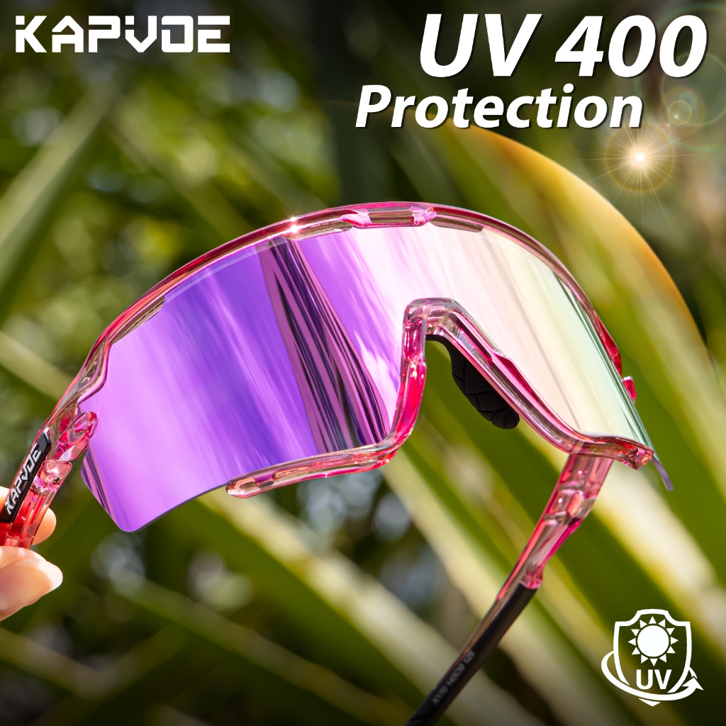 Kapvoe Photochromic แว่นตากันแดดสําหรับชายหญิง MTB UV400 ป้องกันรังสี UV