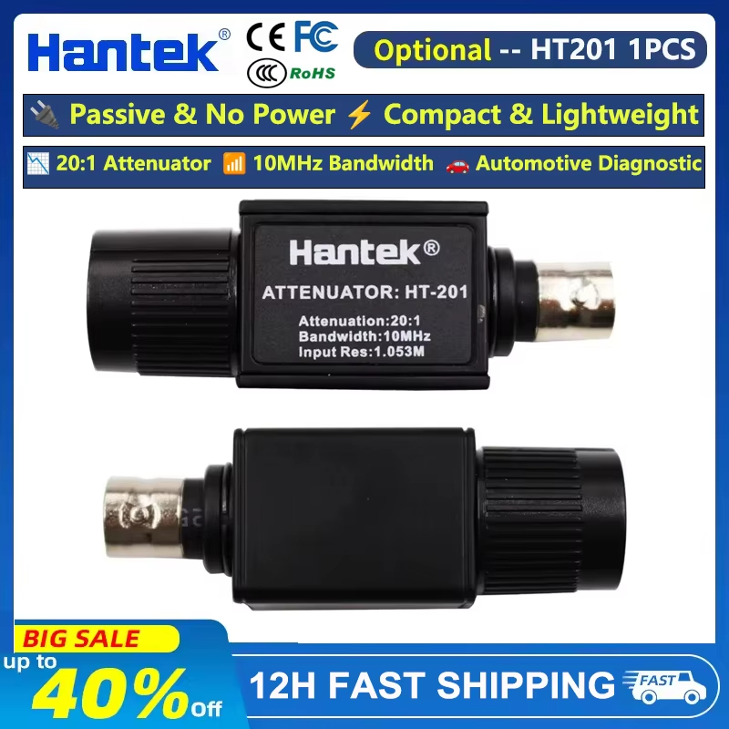 Hantek HT201 20:1 10MHz Oscilloscope Attenuators Passive Attenuator สําหรับยานยนต์ Oscilloscope Diag