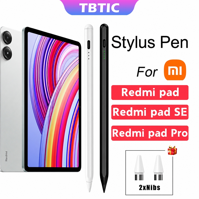 TBTIC ปากกาสไตลัส Universal สำหรับ Redmi Pad 2025 / Pad Pro 12.1 / Pad SE / Pad 11 / 10.61 นิ้ว ใช้ได้กับ Xiaomi Tablet ทุกรุ่น