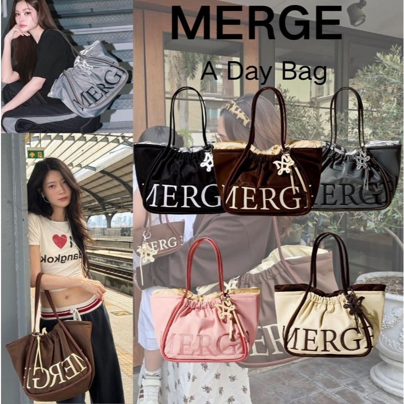 จัดส่งทันที 🚚🆕 กระเป๋าถือ/กระเป๋าสะพายไหล่/กระเป๋าสะพายข้าง MERGE A Day ของแท้ สินค้าขายดี มีสินค้าพร้อมส่ง