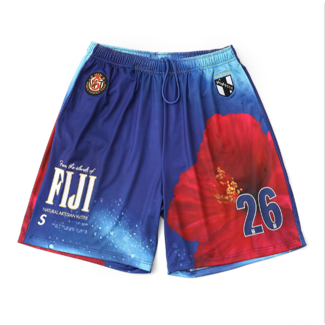 SPE x FIJI Joint Football SS26 Week9 กางเกงกีฬาขาสั้นสีน้ําเงิน