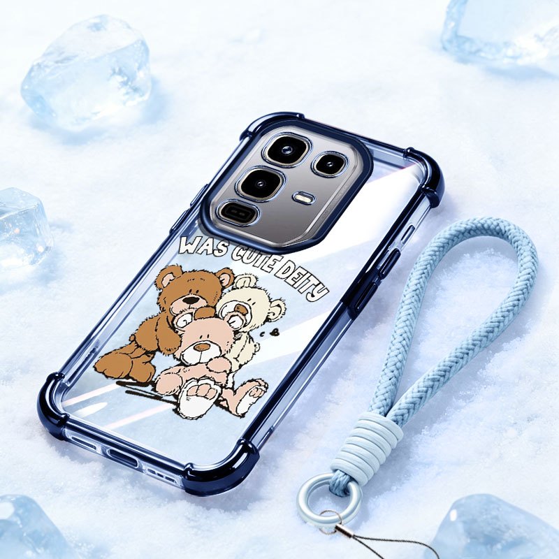 VRQR สําหรับ Infinix หมายเหตุ 60 Pro 5G หมายเหตุ 50 Pro 4G หมายเหตุขอบ X6855 X6878 น่ารักตุ๊กตาหมีโป