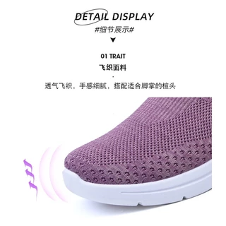 รองเท้าผู้หญิง Four Seasons Casual รองเท้า Soft Sole รองเท้าผ้าใบน้ําหนักเบาผู้หญิงขนาดใหญ่