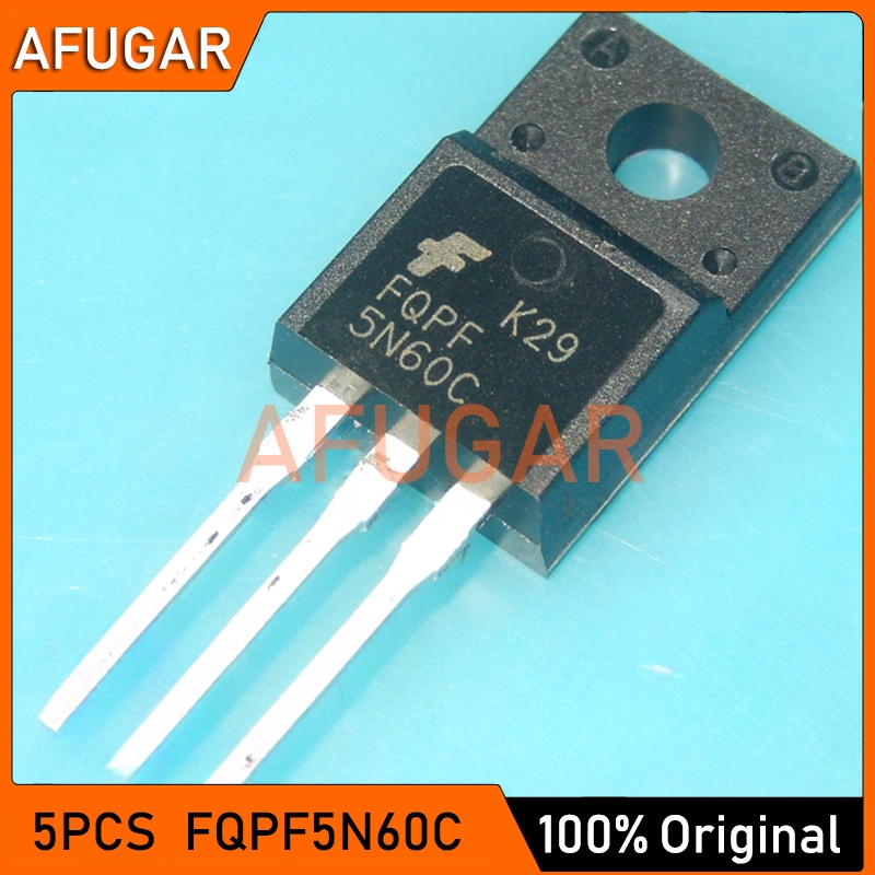 10PCS Original FQPF5N60C 5N60C 4.5A 600V TO-220F ทรานซิสเตอร์ MOSFET