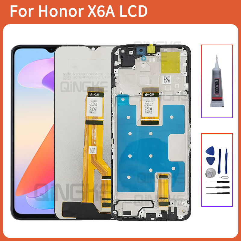 สําหรับ Honor X6a WDY-LX1 จอแสดงผล LCD Touch Screen Replacement Digitizer Assembly สําหรับ Honor X6a