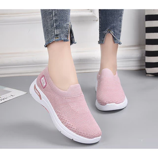 รองเท้าผู้หญิง Four Seasons Casual รองเท้า Soft Sole รองเท้าผ้าใบน้ําหนักเบาผู้หญิงขนาดใหญ่