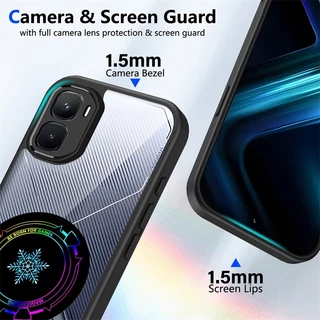 เคสกระจายความร้อนสําหรับ Infinix GT 50 Pro GT 30 20 Pro เกล็ดหิมะดิสก์แม่เหล็กกันชนกันกระแทกรถติดโทรศัพท์ฝาหลัง