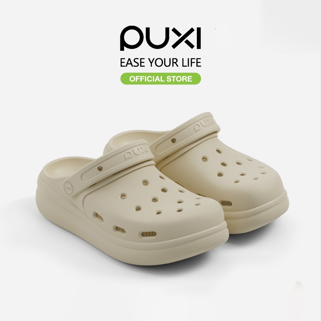 PUXI Clogs EVA รองเท้าแตะ พื้นรองเท้าชั้นในที่ถอดออกได้ พื้นรองเท้านุ่ม กันลื่น รองเท้าแตะชายหาด PX9109