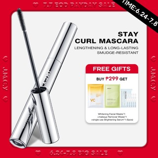 【All-day Wear】JMCY Stay Curl Mascara Slim Brush for Clump Long-Lasting Lifted Lashes Waterproof Mascara Smudge-Free All Day Wear Eyemakeup