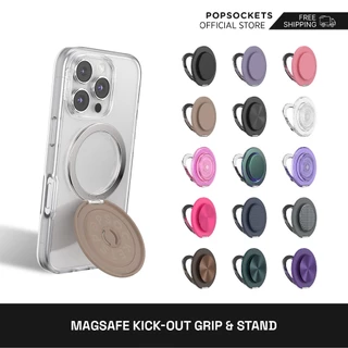 PopSockets MagSafe Kick-Out Grip & Stand| ด้ามจับโทรศัพท์ระดับพรีเมียม| MagSafe iPhone Holder & คล้ายกับที่ใส่แหวน iPhone| ขาตั้ง iPhone ตั้งโต๊ะ และตัวยึด MagSafe