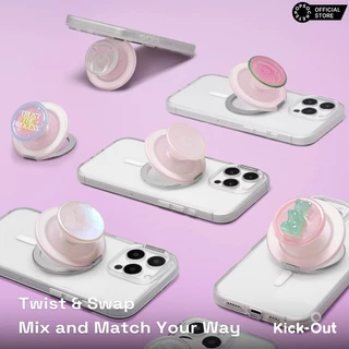 PopSockets MagSafe Kick-Out Grip & Stand| ด้ามจับโทรศัพท์ระดับพรีเมียม| MagSafe iPhone Holder & คล้ายกับที่ใส่แหวน iPhone| ขาตั้ง iPhone ตั้งโต๊ะ และตัวยึด MagSafe