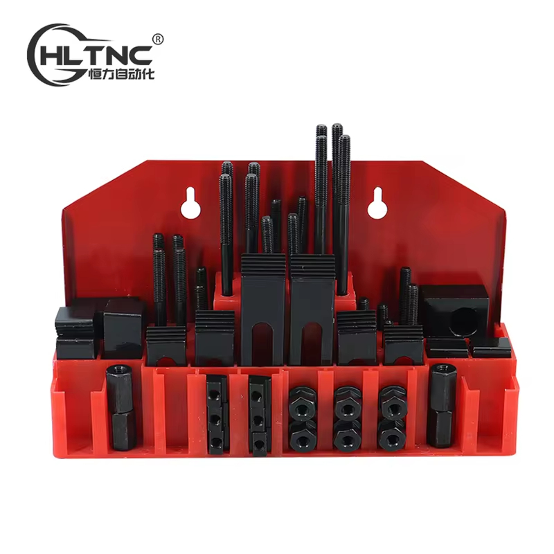 HLTNC 58 ชิ้น M6 8 10 12 14 T-Slot Clamp Kit – ชุดแผ่นกดมัลติฟังก์ชั่นพร้อมแผ่นเหล็กแข็งสําหรับงานกล