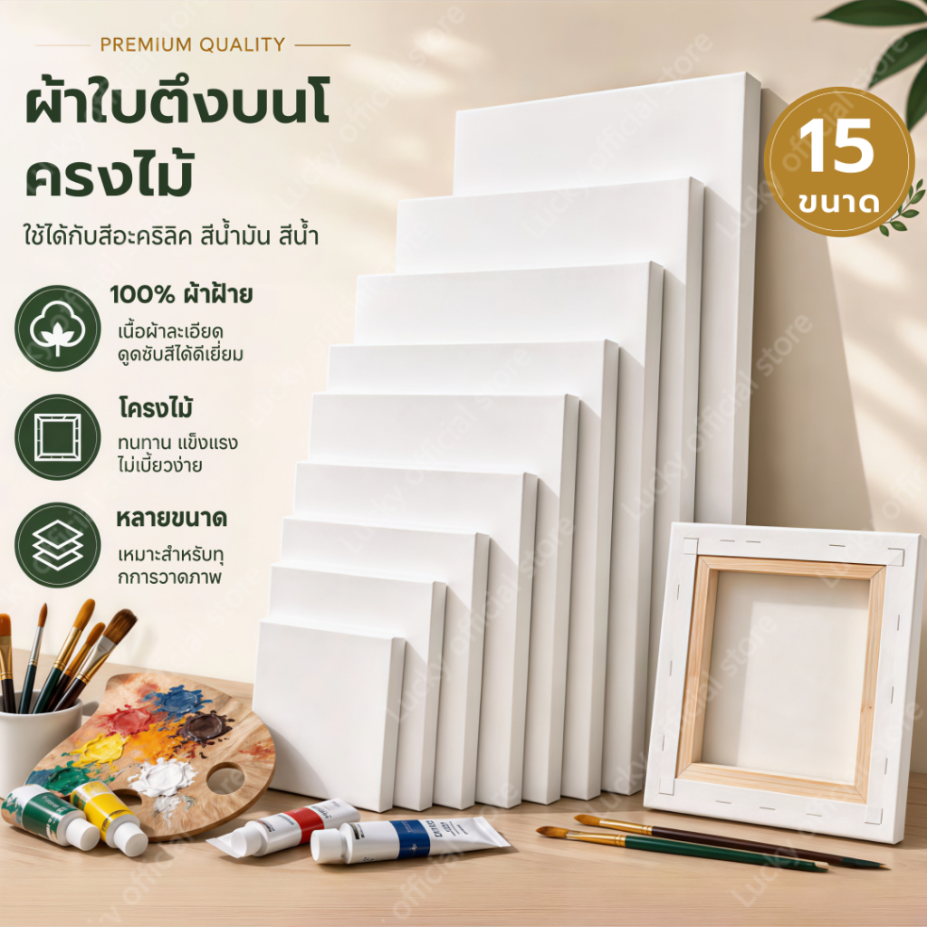 เฟรมแคนวา เฟรมผ้าใบวาดรูป เฟรมจิ๋ว เฟรมวาดรูป DIY เฟรมผ้าใบสำเร็จรูปขนาดต่างๆ กรอบรูปแคนวาสคุณภาพ สมใจ อุปกรณ์วาดรูป canvas