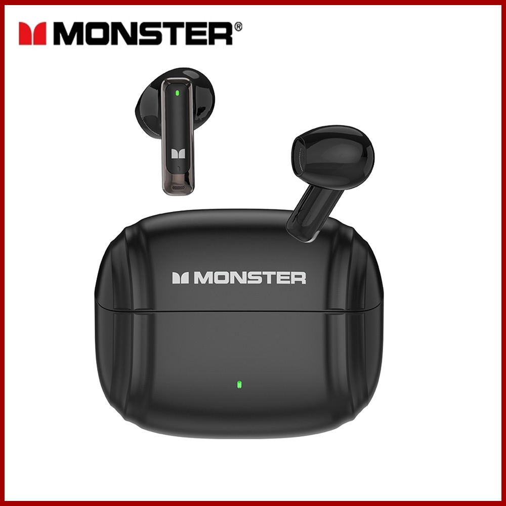 Monster HT10 หูฟังบลูทูธไร้สาย ลดเสียงรบกวน การปรับ EQ ค้นหาตำแหน่งหูฟัง น้ำหนักเบา 3g ด้วยแอป