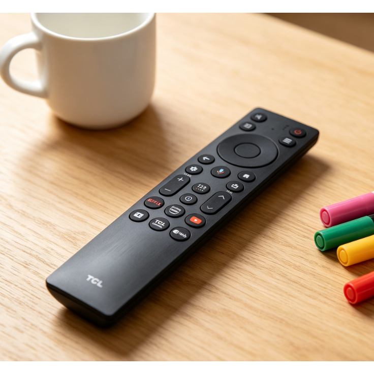 Universal Bluetooth Voice สมาร์ททีวีระยะไกล RC813A FMB1 เหมาะสําหรับ 2025 TCL 75T6C สมาร์ททีวีเปลี่ย