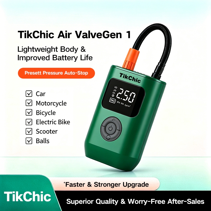 TikChic Air Valve Gen 1 วาล์วเป่าลมกลางแจ้งมัลติฟังก์ชั่น, โหมดเงินเฟ้อห้าโหมด, การชาร์จและแสงกลางแจ้ง