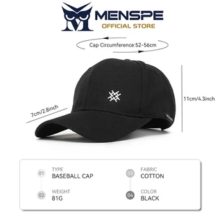 MENSPE เบสบอลหมวก Unisex ดีไซน์แฟชั่น สำหรับใส่กลางแจ้งและป้องกันแสงแดด ออกแบบมาให้ระบายอากาศได้ดี