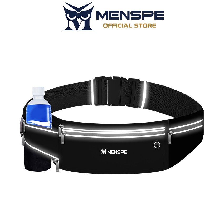 MENSPE กระเป๋าคาดเอวสำหรับเล่นกีฬา กันน้ำ ปรับได้ ใส่โทรศัพท์ได้ พร้อมแถบสะท้อนแสง สำหรับออกกำลังกาย เล่นกีฬากลางแจ้ง