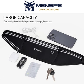 MENSPE กระเป๋าคาดเอวสำหรับเล่นกีฬา กันน้ำ ปรับได้ ใส่โทรศัพท์ได้ พร้อมแถบสะท้อนแสง สำหรับออกกำลังกาย เล่นกีฬากลางแจ้ง