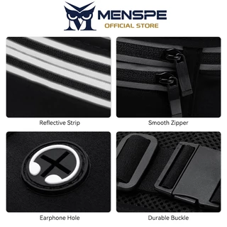 MENSPE กระเป๋าคาดเอวสำหรับเล่นกีฬา กันน้ำ ปรับได้ ใส่โทรศัพท์ได้ พร้อมแถบสะท้อนแสง สำหรับออกกำลังกาย เล่นกีฬากลางแจ้ง